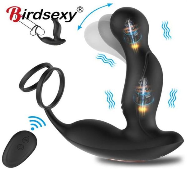 Telecomando senza fili maschio massaggiatore della prostata vibratore per gli uomini coda spina anale giocattoli del sesso butt plug in silicone giocattolo del sesso per le coppie277I9514193