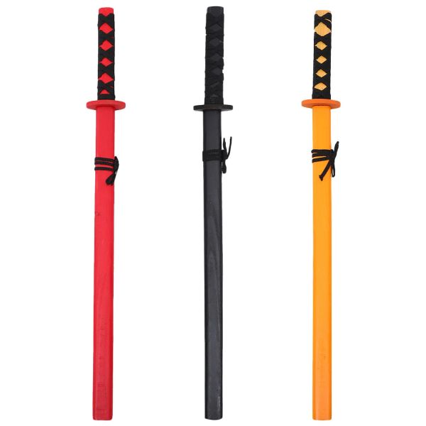 Artes japonês samurai espadas de madeira crianças katana treinamento brinquedo cosplay prop brinquedos infantis