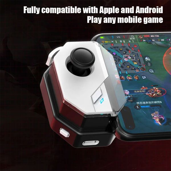 Gamepads mágico jogo móvel joystick hid modelo mfi gamepad para android e ios controlador lidar com conexão typec/usb/bluetooth