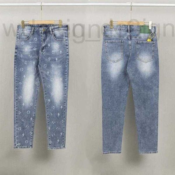 Jeans da uomo firmati 24SS NUOVO marchio di moda da uomo di alta moda Strappato Biker Slim Fit Jeans da motociclista 31-36