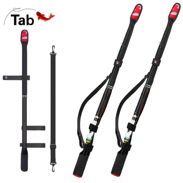 Werkzeuge Tab Angelrute Schutzhülle Spinning Casting Ruten Halter Einstellbare Länge Seil Strap Tackle Pole Lagerung Angelgerät