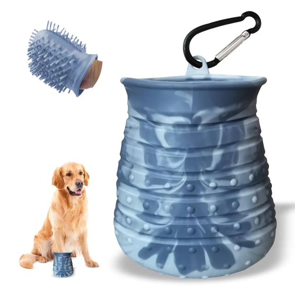 Sacos de limpeza de pata de cachorro para cães grande médio portátil lavador de pés de silicone purificador de pés de cachorro lamacento copo de limpeza de pata suja