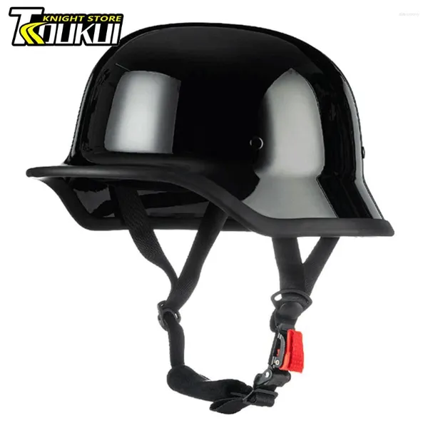 Motorradhelme Retro Helm DOT-Zertifizierung Moto Deutsch Vintage Capacete De Tactical Half Casco Casque