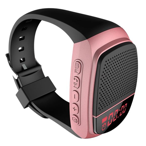 Alto-falantes bluetoothcompatível esportes música rádio fm relógio de carregamento usb bicicleta ciclismo relógios alarme relógio áudio para correr/caminhadas