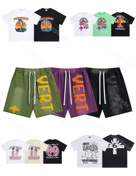 mens camisetas camisas de grife vertabrae sweatpants shorts camisas puff print mens shorts designer shorts soltos