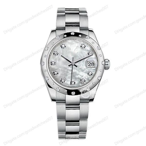 Orologio asiatico di alta qualità 2813 Orologi sportivi automatici da donna Datejust 31mm Orologio da polso con quadrante bianco in madreperla m178344 Luxury St2413