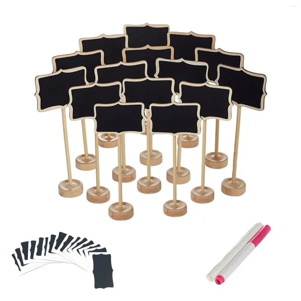 Party Supplies 20 Stück Mini-Hochzeitstafel aus Holz, rustikale Dekoration, Geburtstag, Heimdekoration, Schild, Nachrichtentafel