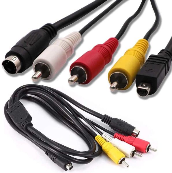 1,5 m langes AV-Kabel mit 10-poligem DVI-DV-Stecker auf 3 RCA-S-Video-Stecker für Sony Handycam Camcorder Digitalkamera für VMC-15FS AV-Kabel