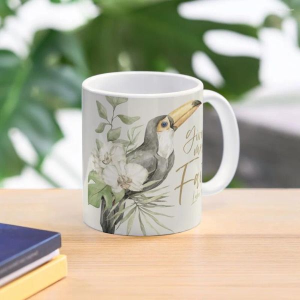 Tassen GIVE US MORE FAITH (TOUCAN) Kaffeetasse Thermobecher zum Mitnehmen aus Keramik