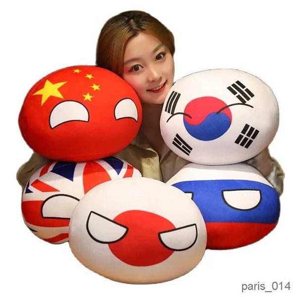 Animali di peluche ripieni Country Ball Toy Peluche Ciondolo Poloniaball Doll Countryball URSS USA FRANCIA RUSSIA UK GIAPPONE GERMANIA ITALIA Decor10 / 30 / 40cm