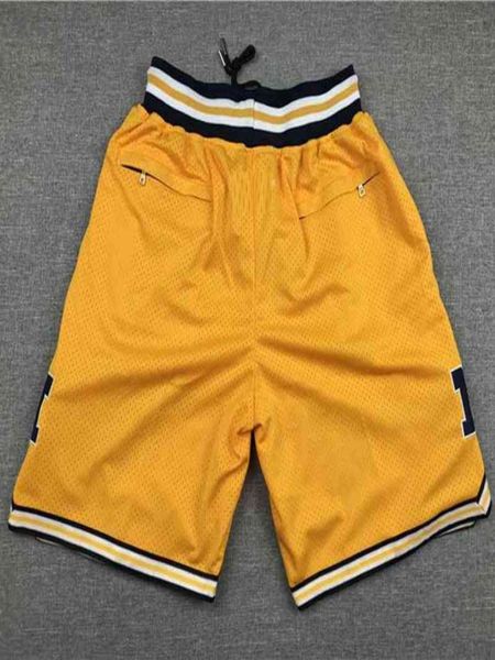 Винтажные баскетбольные шорты Just Don с карманами, спортивные брюки в стиле ретро, Bck, хип-хоп, красные, фиолетовые, желтые, мужские на молнии, все команды, сшитые, SXXL5457044