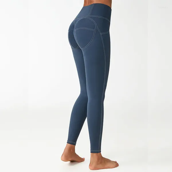 Calças femininas Elmsk Ins Fashion Blogger cintura alta bulifting ginásio plissado yoga esportes leggings mulheres