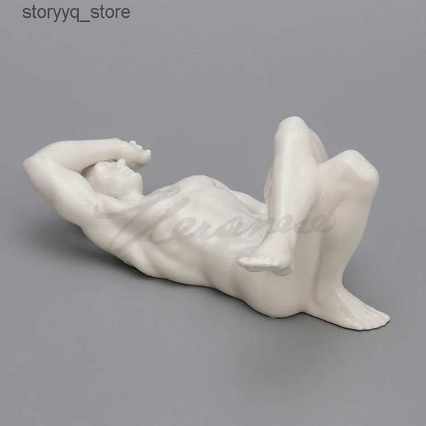 Altro Decorazioni per la casa Decorazione creativa Nudo maschile Body Art Scultura Statua astratta Ceramica Uomo nudo Figurine Decorazioni per la casa Regali Britbday Artware Q240229