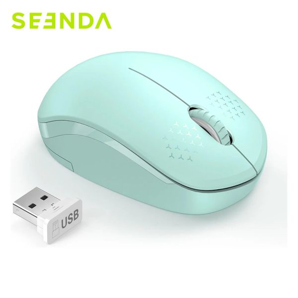 Mouse Seenda Mouse wireless USB 2.4G per computer portatile PC Mac Windows Vista Tablet portatile confortevole reattivo clic silenzioso