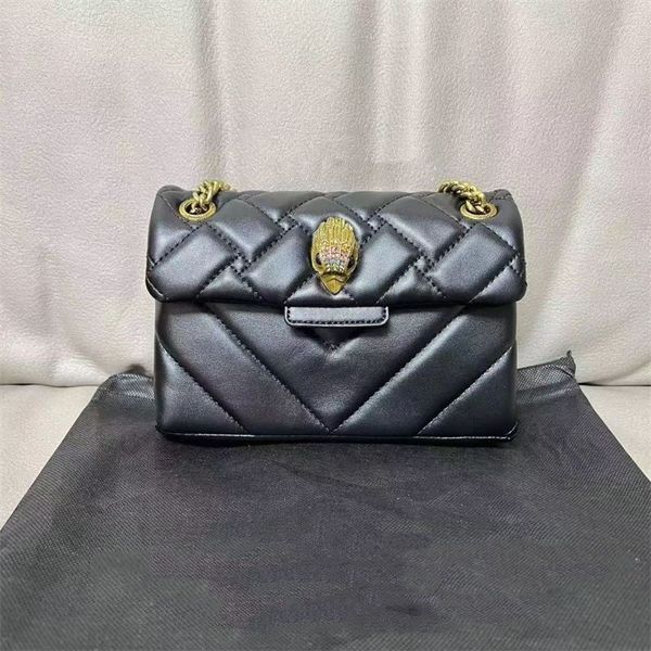 Bolsa em formato de coração arco-íris águia logotipo designer pochette couro preto costura corrente bolsa moda sacola de luxo bolsa crossbody bolsa de ombro bolsa de designer masculina