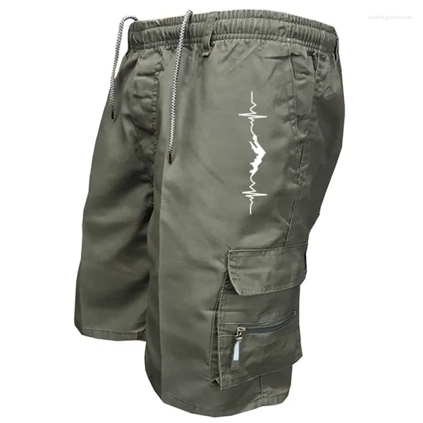 Shorts masculinos verão cinco pontos moda casual tendência solta confortável multi-bolso calças cargo esportes ao ar livre curto