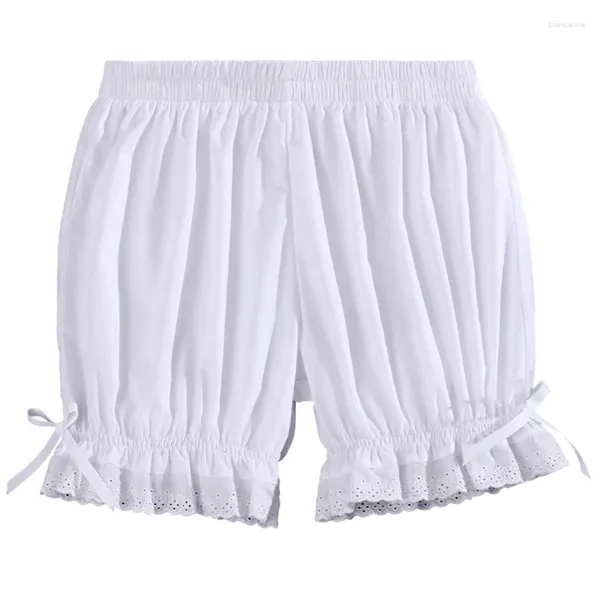 Calcinha feminina mulheres vintage gótico bloomers cintura elástica renda bainha solta shorts de abóbora