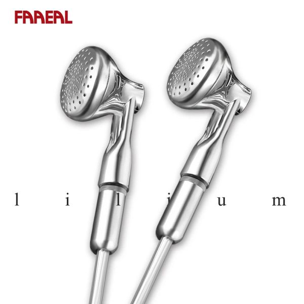 Fones de ouvido FAAEAL Lilium Fones de ouvido com diafragma de diamante de metal IEM Fones de ouvido HiFi Music Headsets Sport 2Pin destacáveis em monitores de ouvido