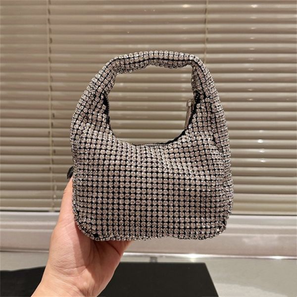 Mini brilhante diamante totes hobo mulher beading bolsa designer saco brilhante grânulo tote moda festa bolsa topo 2024