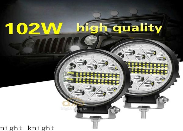 Alta qualidade 34msd 102w luz de trabalho dc 12v24v holofote farol offroad acessórios lâmpada led automática para tratores jeep atv suv4114787