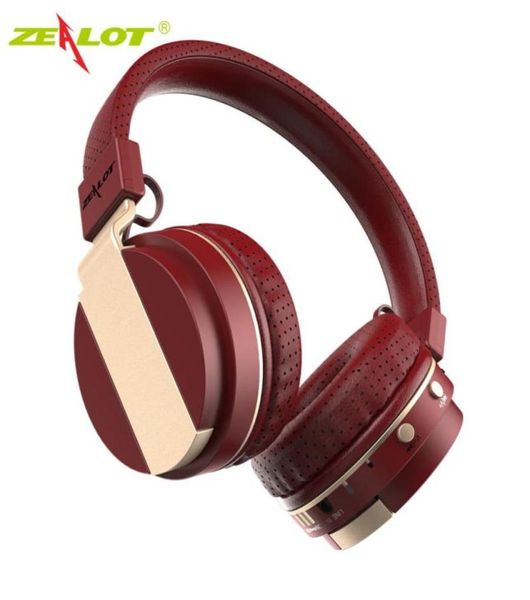 Zealot B17 Bluetooth Gürültü Süper Bas Süper Bas Kablosuz Stereo Kulaklıklı Mikrofon Kulaklı FM Radiotf Kart Slot40557068531290