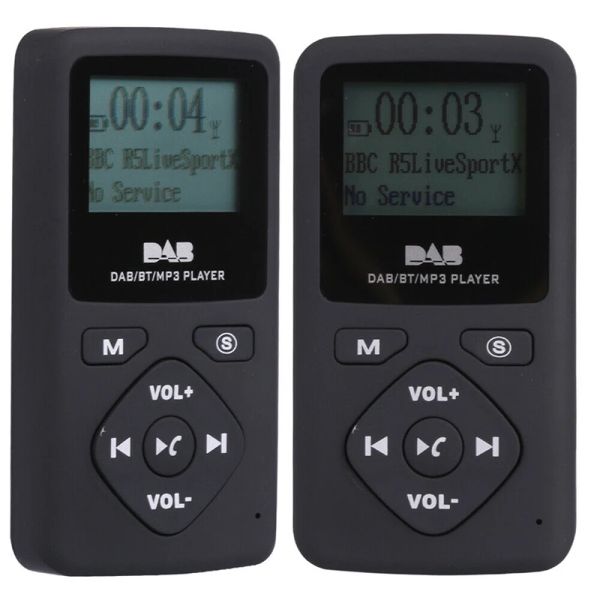 Reprodutor mini portátil de bolso DAB + rádio digital FM com bluetooth reprodutor de música MP3 display LCD de 1,8 polegadas rádio digital reprodutor de áudio