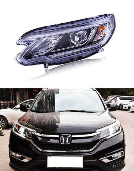 LED-Scheinwerfer für Honda CRV Tagfahrlicht 2012–2015, DRL-Blinker, Fernlicht, Projektorlinse