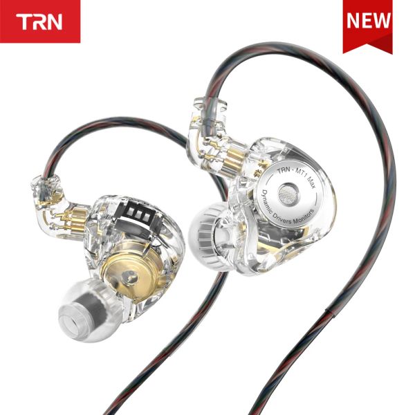 Kopfhörer TRN MT1 MAX Ohrhörer Dual Magnet Dynamic Driver mit Abstimmschaltern Abbruch-HIFI-Headset Neu eingetroffen