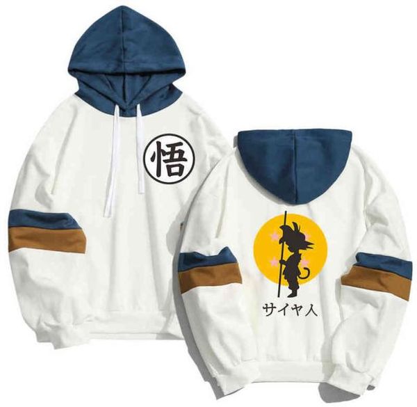 2021 primavera verão anime japão harajuku hoodies das mulheres dos homens goku moda moletom streetwear hip hop harajuku retalhos moletom com capuz g1223107765