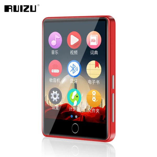Плеер Ruizu M7 Металлический MP3-плеер Bluetooth 5.0 Встроенный динамик 2,8-дюймовый большой сенсорный экран с записью электронных книг Радио Видео Walkman