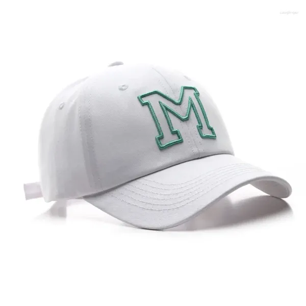 Cappellini da baseball Streetwear Big Label M Berretto da baseball ricamato in cotone per uomo e donna Cappelli personalità hip-hop coreana Gorras Hombre