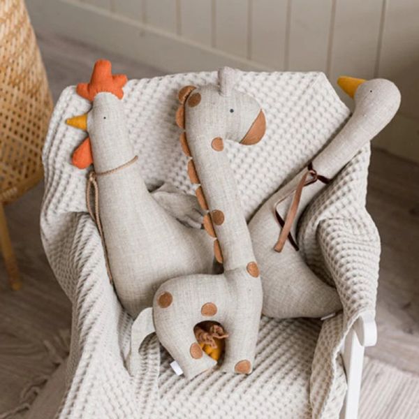 Almofadas estilo nórdico adorável brinquedo de pelúcia bambi bebê meninas pelúcia crianças bebê recém-nascidos dormindo acompanham decoração do quarto
