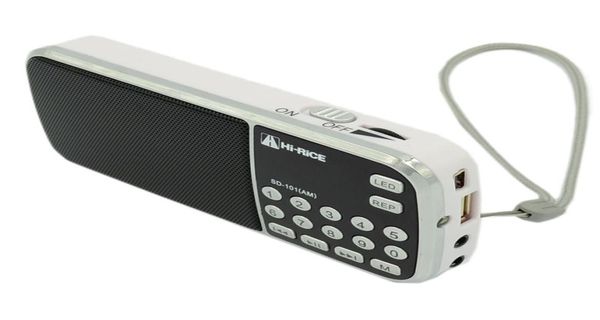 HIRICE SD101 Dijital FMAM Radyo USB TF MP3 Pansiyon Mini Hoparlör Ebeveynler için White5863061