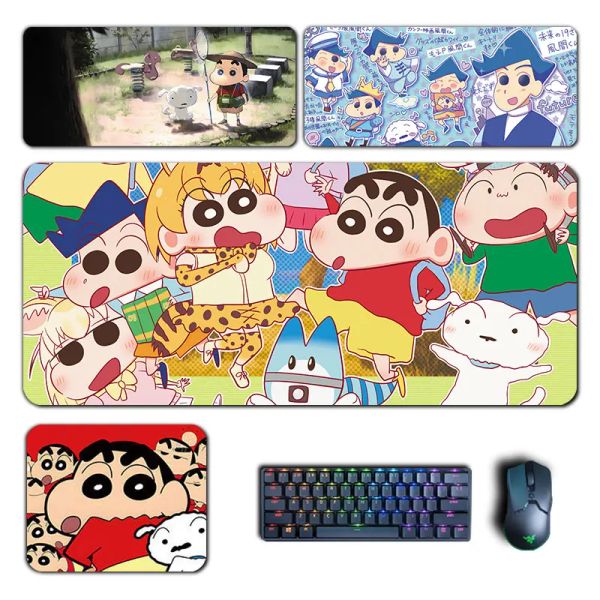 Pastello Shin Chan Mouse Pad Sveglio Del Fumetto di Kawaii Shinnosuke Mousepad Anime Tastiera Del Computer Pad Abominio Accessori Scrivania Zerbino