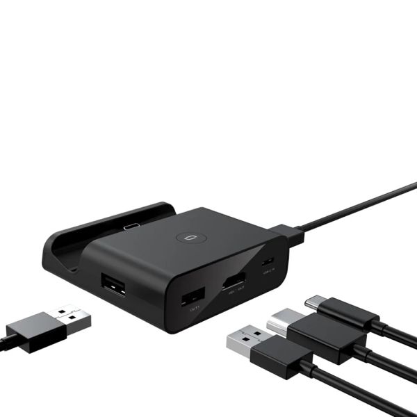 Suporte portátil para tv, dock de carregamento, base de carregamento, compatível com hdmi, carregador tipo c para nintendo switch