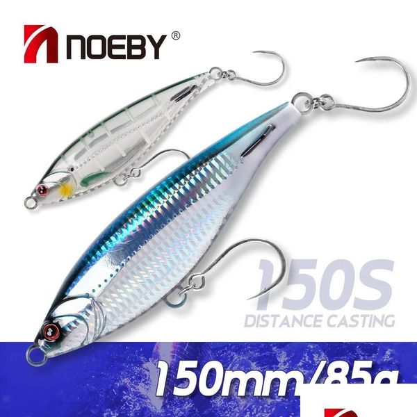 Köder lockt Noeby Sinking Stickbait Angelköder 150 mm 85 g langer Casting-Bleistift künstlicher harter Köder für Salzwasser-Tropfenlieferung Sp Dhazh