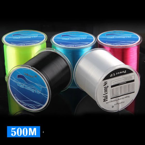 Линии Новая противоречит нейлоновая рыбалка Linha Monofilamento Monofilament Custom Spool 500 M Нейлоновая рыбная линия VSDRAAD Флуоруглерод