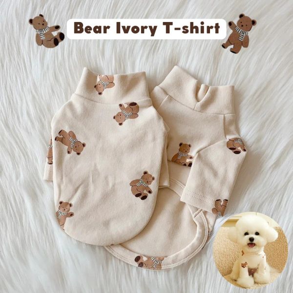 Hoodies Sonbahar ve Kış Eşarp Ayı Tshirt Sıcak Köpek Sevimli Yumuşak Velvet Köpek Köpek Giysileri Kaniş Teddy Bichon Terrier Küçük Köpekler Giyim