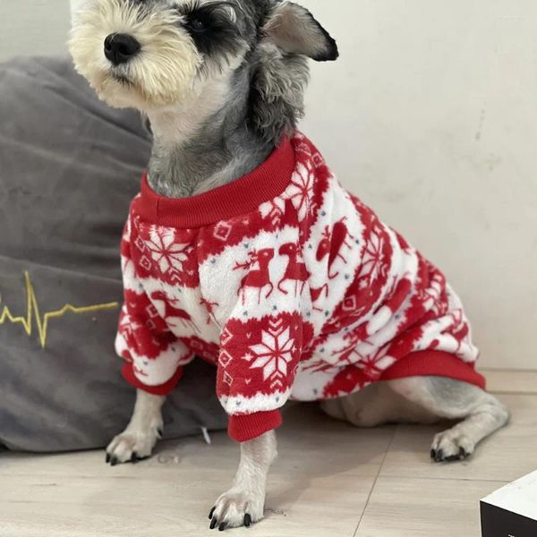 Vestuário para cães outono e inverno roupas para animais de estimação atacado gato à prova de frio quente grosso capuz de natal