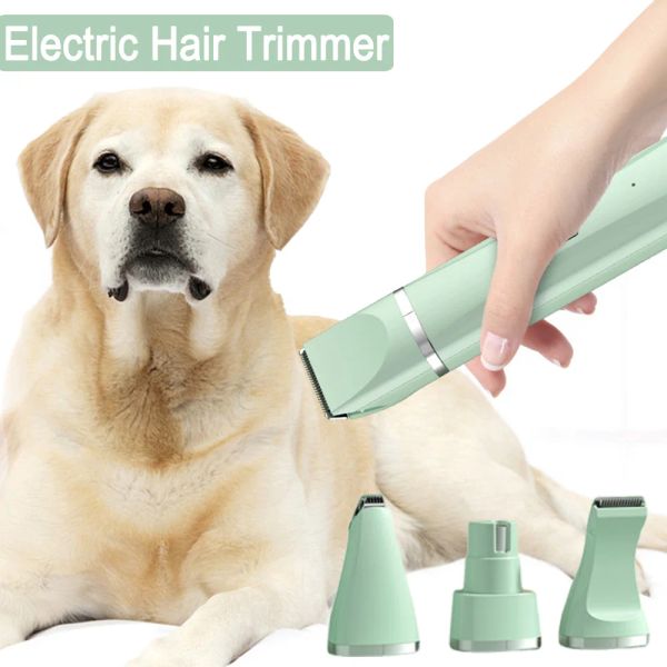 Clippers tragbare Haustier Elektrische Haar Clipper wiederaufladbare Haarschnitt Hunde Katze Elektrische Haarschneider 4 in 1 professionelles Haustierpflegewerkzeug