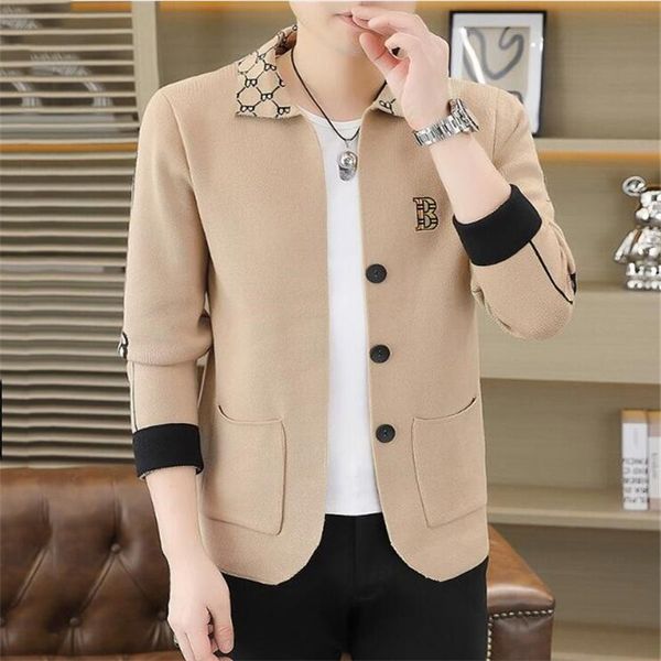 Nuovo 2024 maglioni da uomo di alta qualità marchio di lusso cardigan lavorato a maglia uomo manica lunga slim fit maglione cardigan indumento maschile cappotto taglia M-4XL