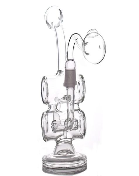 14mm Mini Cam Bong Recycler Dab Cam Su Borusu Serin Duş Başlığı Perc Yağ Teçhizatı Bangle 3982821