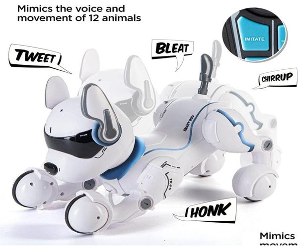 ElectricRc Animals Rc Controle Remoto Robot Dog Toys Com Função de Toque e Voz Dança Inteligente Imita Animais Mini Pet Program2084807