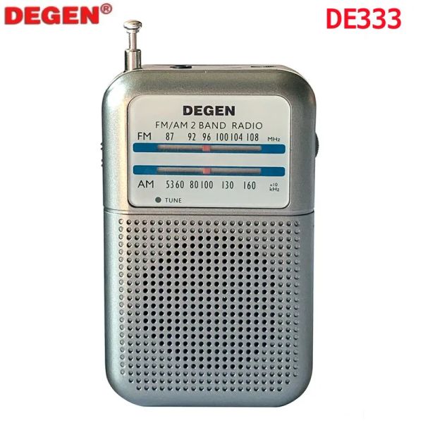 Radio Degen De333 Radio AM/FM Receptor Portátil Mini Handle portátil Pocket Size dois Band Radio Radio Radio Radio