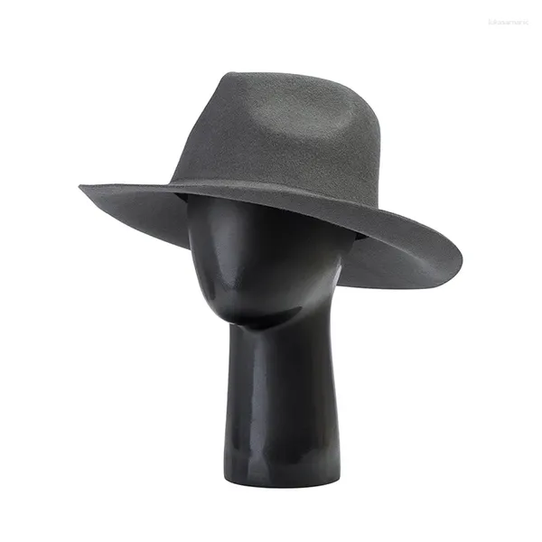 Berretti 2024 Autunno Inverno Cappelli stile Fedora e borsalino da donna Cappello di feltro Lady Sombrero Jazz Bombetta maschile Outdoor Vintage Cappelli a cilindro Designer Melody