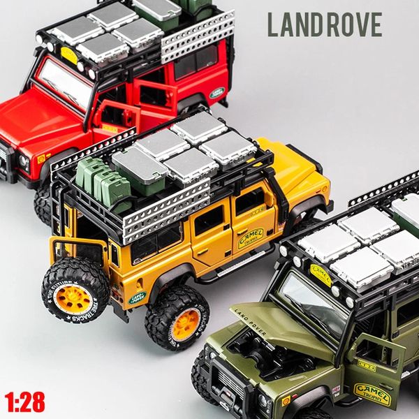 1/28 Camel Cup Modello di auto da corsa in lega pressofuso con suono leggero Giocattolo Simulazione Fuoristrada Auto per bambino Collezione regalo 240219