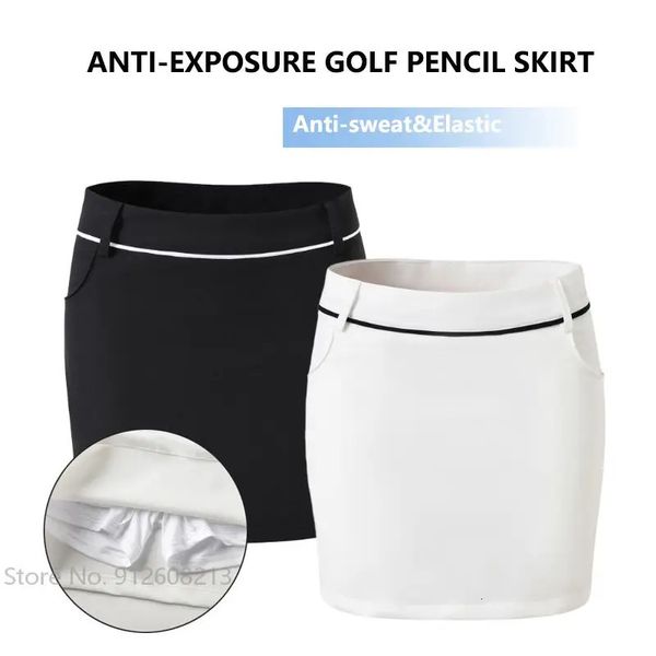 Gonna a tubino da donna da golf Gonna sportiva anti-vuoto Gonna da golf casual sottile femminile Gonna elastica da donna Gonna pantalone da tennis XS-L 240219