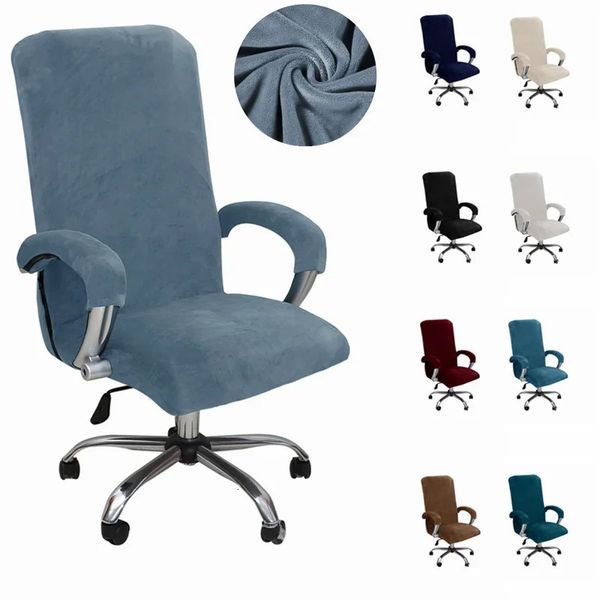 Capa para cadeira de mesa de computador de escritório protetor de poltrona preto azul branco alta qualidade housse de chaise inclui apoio de braço capas para jogadores 240228