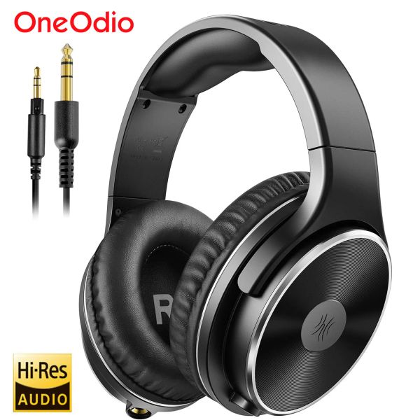 Наушники Oneodio Studio HIFI 3,5/6,35 мм Проводные наушники Профессиональные мониторные наушники-вкладыши HiRes DJ-гарнитура с микрофоном для гитары