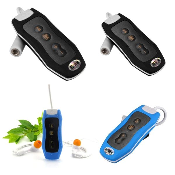 Lettore Impermeabile IPX8 Clip Lettore MP3 Radio FM Suono stereo Nuoto Immersioni Surf Ciclismo Sport Lettore musicale con FM(D) Durevole